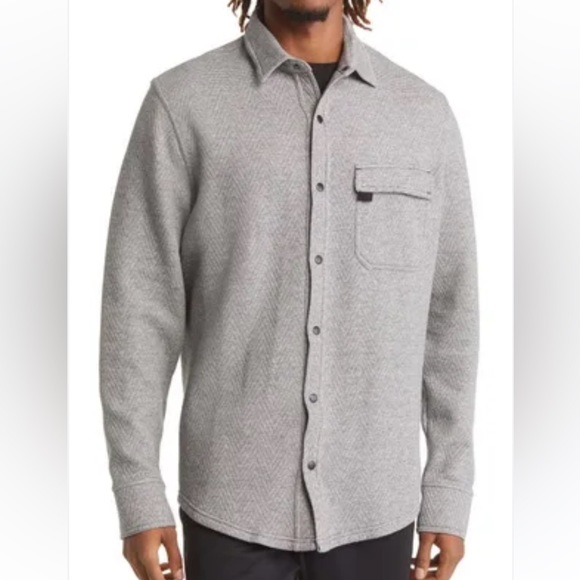 Zella Shirts Zella Mens Commuter Herringbone Shirt Jacket Nwt